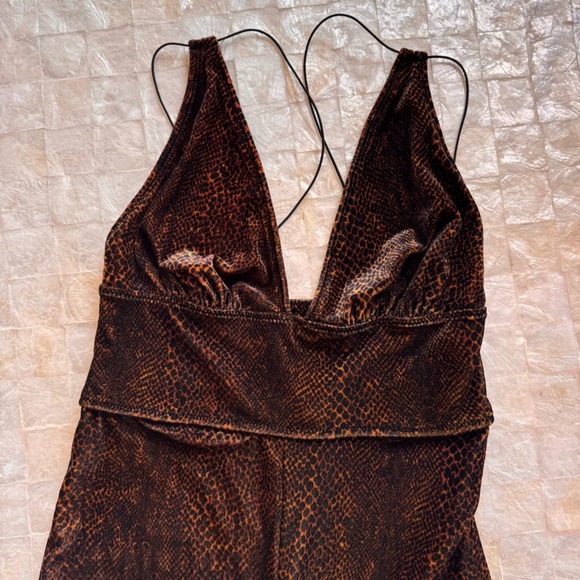 FREE PEOPLE VELVET ANIMAL PRINT CATSUIT NEW sz XS snake leopard jumpsuit - Picture 5 of 11